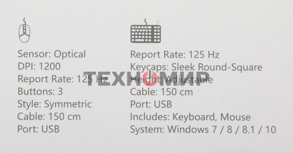 Комплект клавиатура+мышь A4Tech FStyler F1512 проводной, USB, 1200 DPI, черный