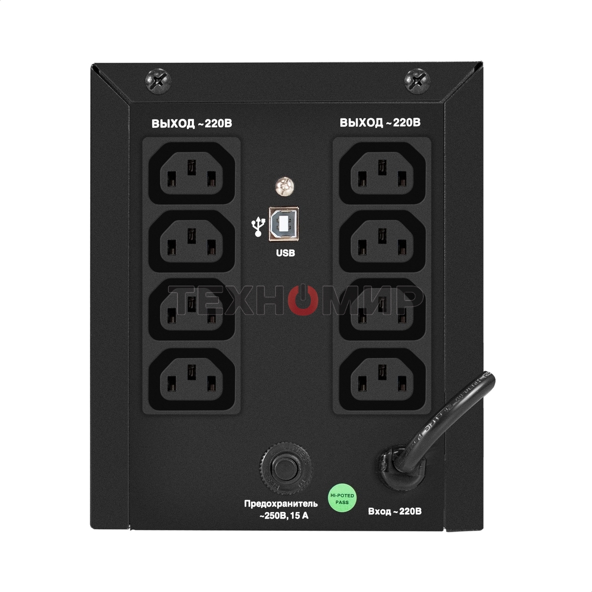 Источник бесперебойного питания ExeGate Power NB-2200.LED.AVR.8C13 (2200VA/1300W, LED, AVR, 8*C13, батарея 12V 9Ah - 2 шт., металлический корпус, Black)