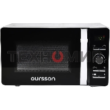 Микроволновая печь Oursson MD2033/WH белый/черный/серебристый, 20 л, 700 Вт, переключатели - кнопки, поворотный механизм