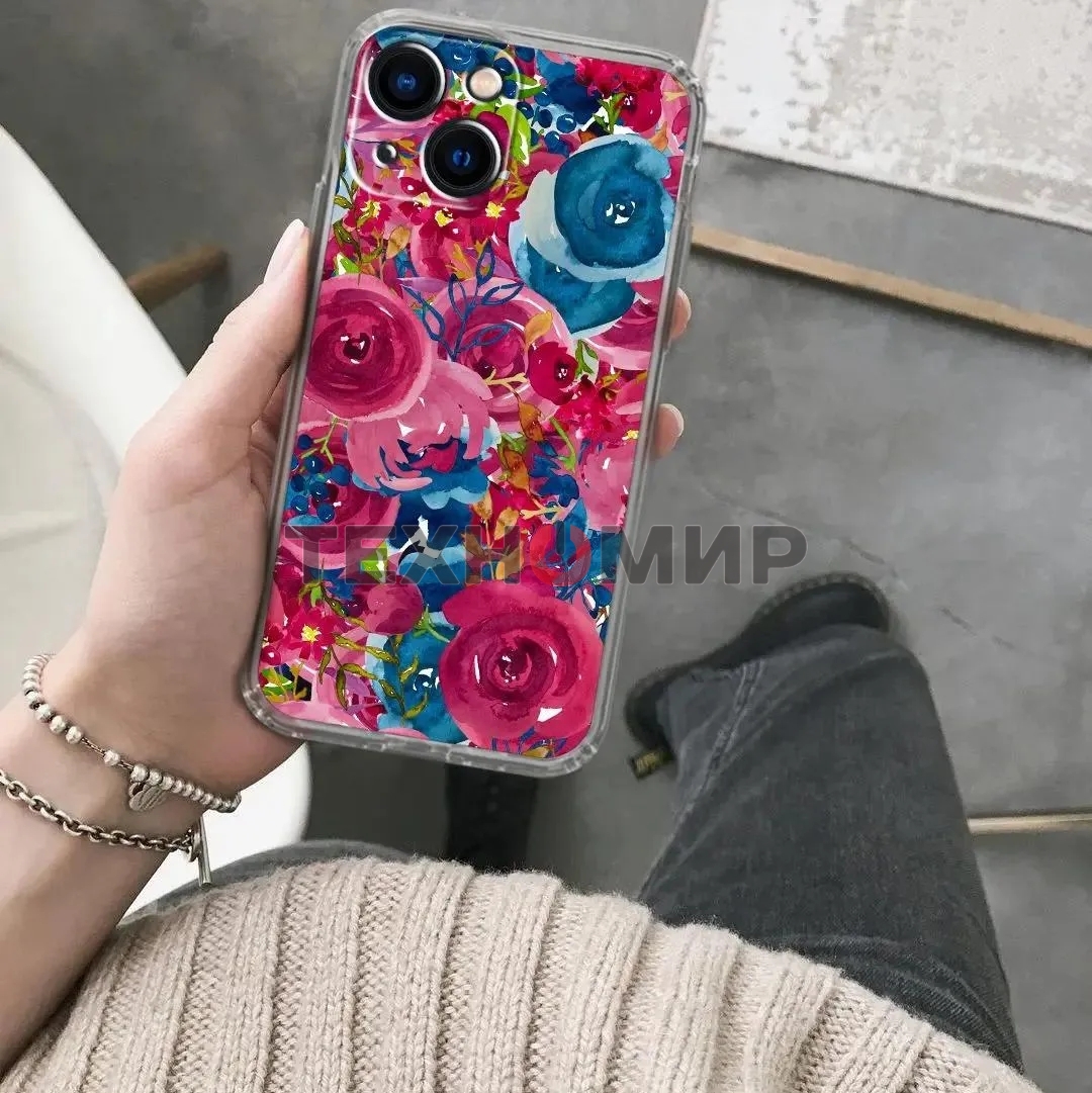 Чехол (клип-кейс) Gresso Air для Apple iPhone 13 прозрачный/рисунок gr17aaae9101