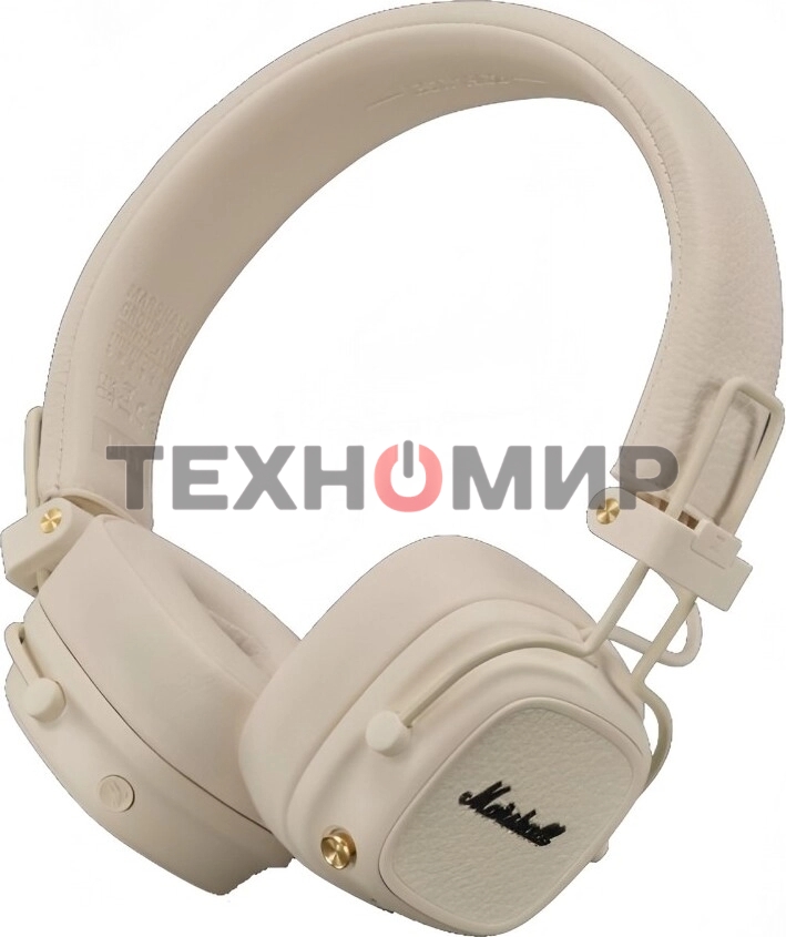 Гарнитура накладные Marshall Major V бежевый беспроводные bluetooth оголовье (MAJOR V CREAM)