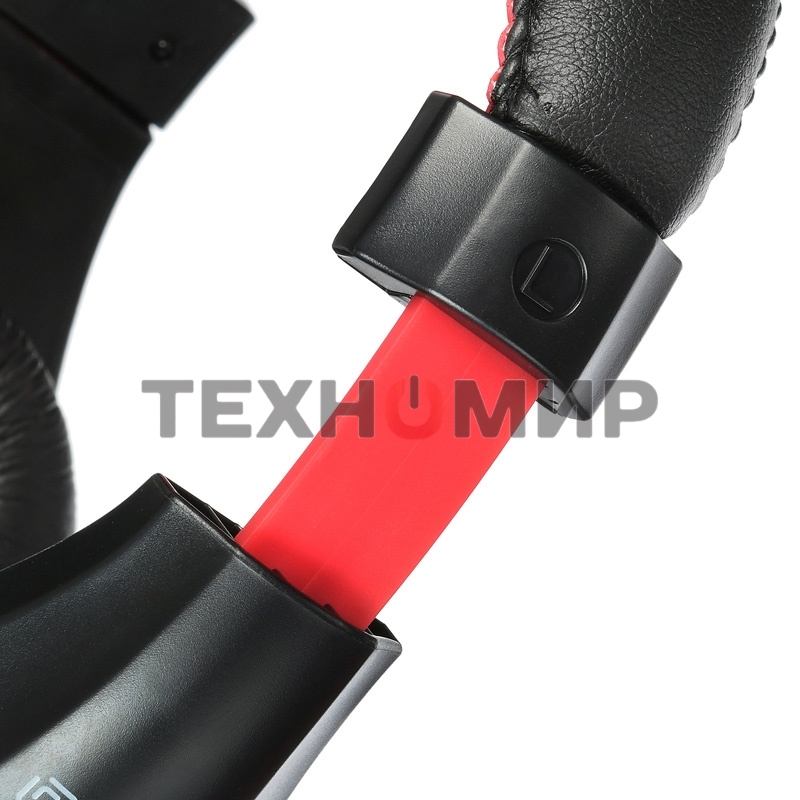 Гарнитура проводная с микрофоном Oklick HS-L100 черный/красный 2м мониторы оголовье (NO-530)