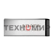 Флешка USB ADATA UR350 (UR350-128G-RSR/BK), 128Gb, USB 3.2, R/W 100/15, серебристый/черный