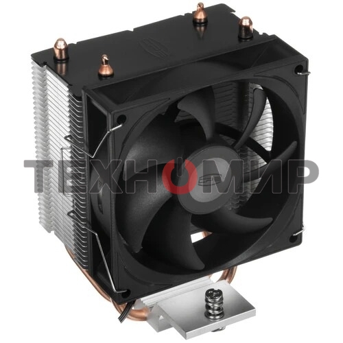 Кулер для процессора PCCooler R200 S115X/1200/1700/AM4/AM5 (TDP 110W, 90мм Non LED Fan, 2 тепловые трубки 6мм, 2200RPM, 28,3dBa)
