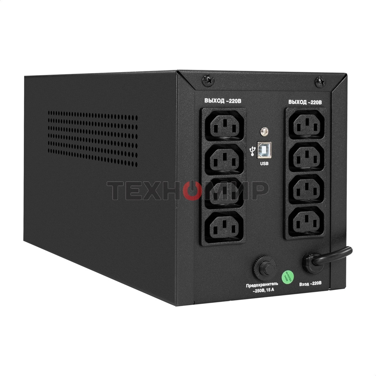 Источник бесперебойного питания ExeGate Power NB-2200.LED.AVR.8C13 (2200VA/1300W, LED, AVR, 8*C13, батарея 12V 9Ah - 2 шт., металлический корпус, Black)