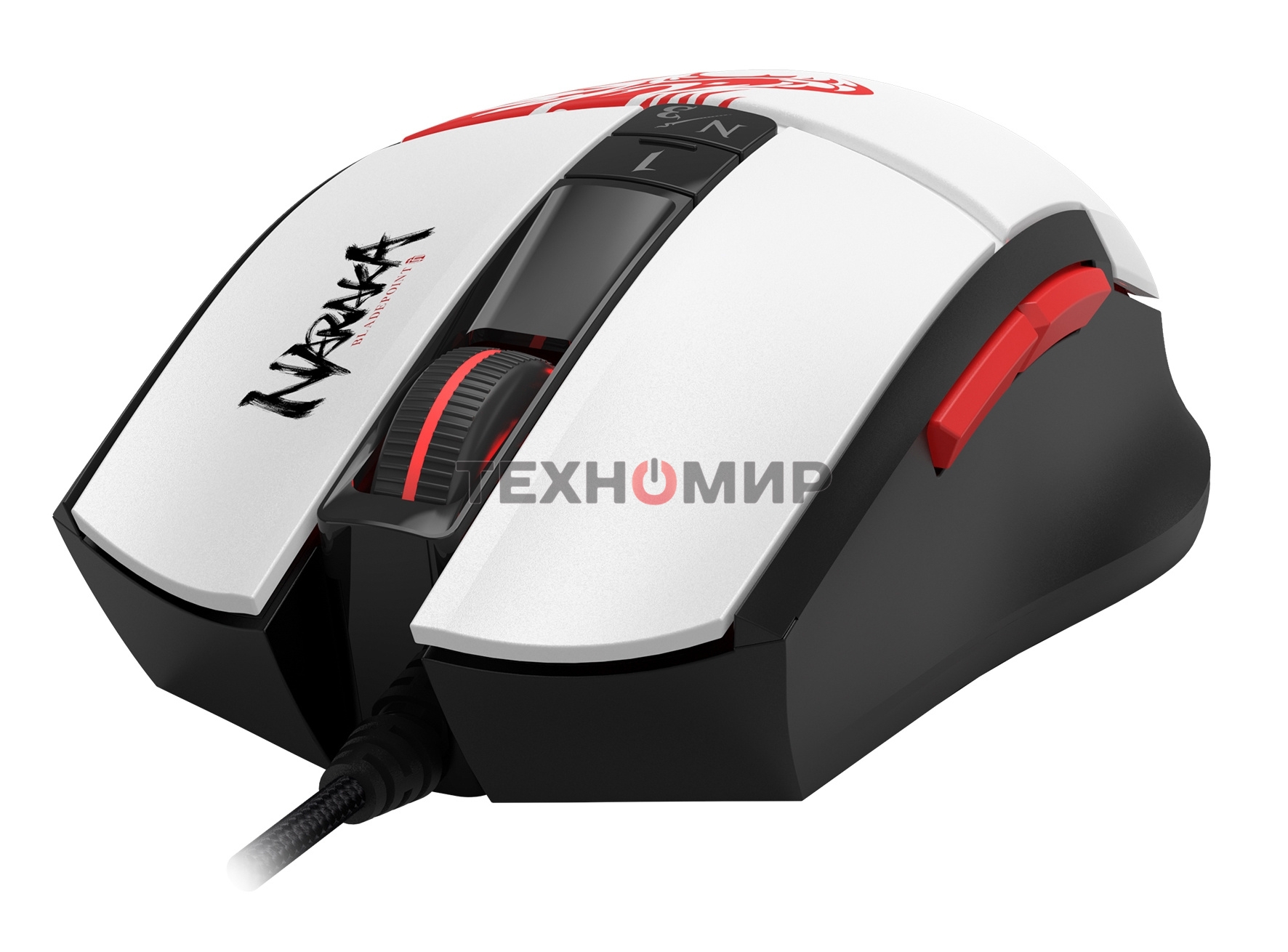 Мышь проводная A4Tech Bloody L65 Max белый, 12000 dpi, USB, кнопки - 7