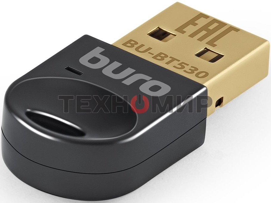 Адаптер USB Buro Bluetooth 5.3+EDR class 1.5 20м черный