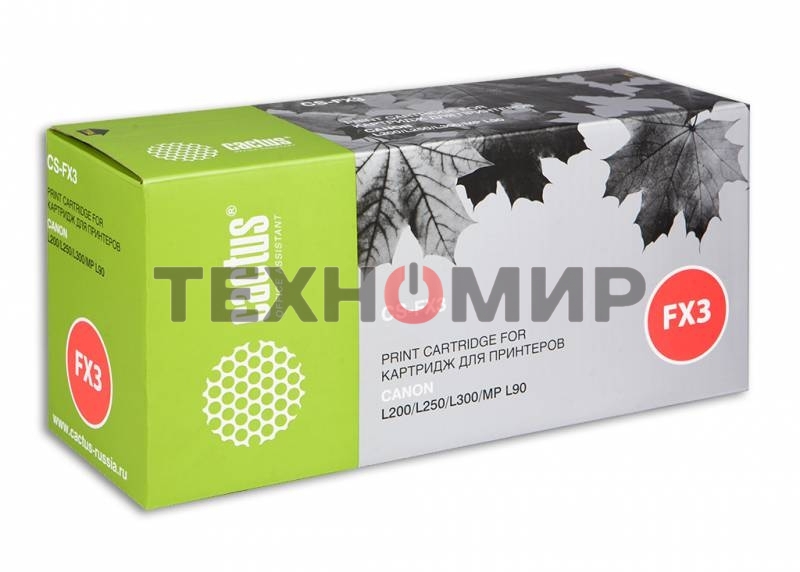 Картридж лазерный Cactus CS-FX3 черный (2700 стр.) для Canon L200/L250/L300/MP L90