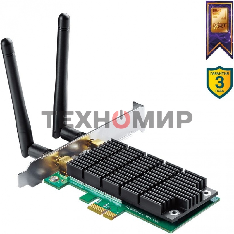 Адаптер TP-Link ARCHER T4E AC1200 Двухдиапазонный Wi-Fi адаптер PCI Express