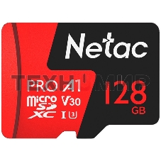 Флеш карта MicroSD card Netac P500 Extreme Pro 128Gb, retail version w/o SD adapter