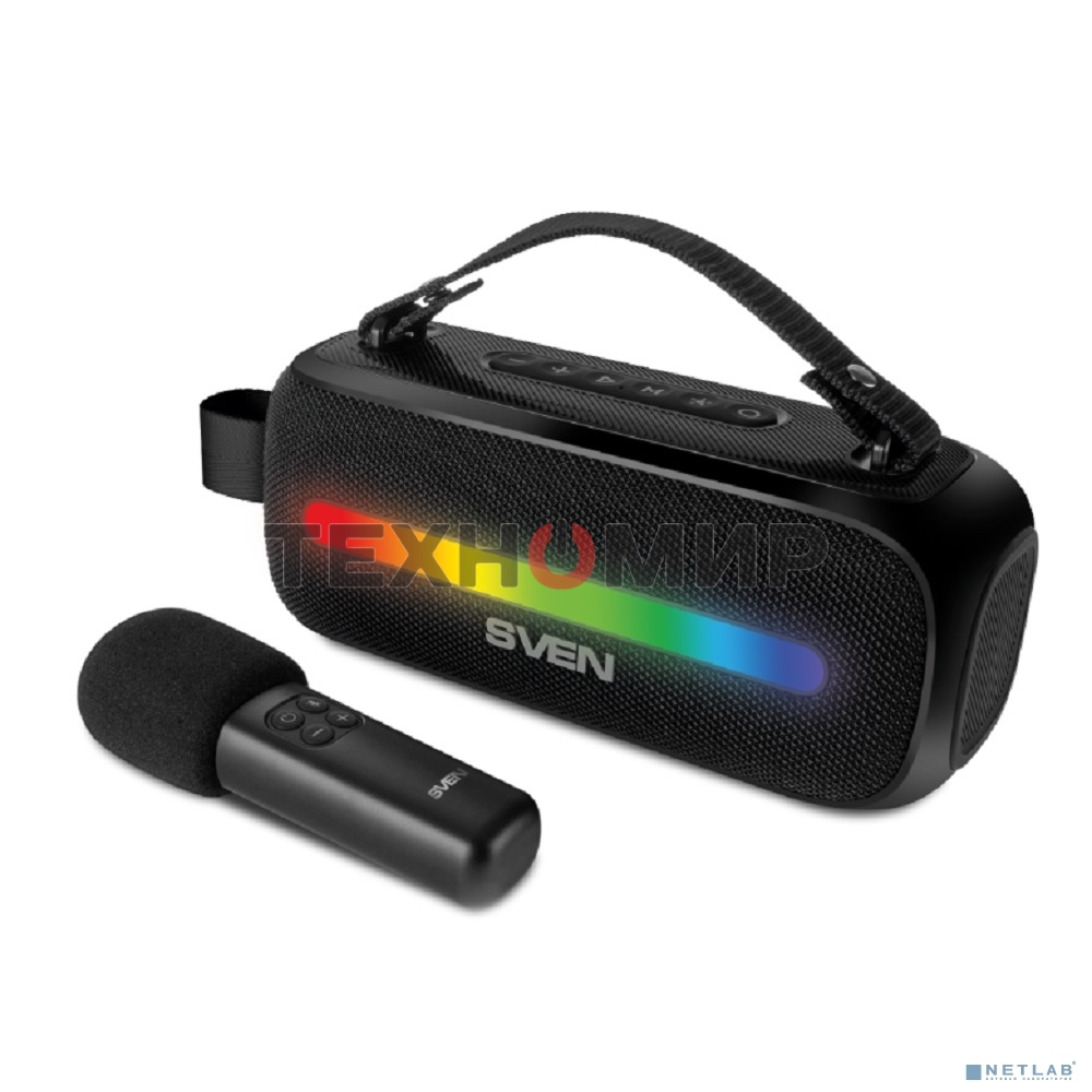 Колонка портативная Sven PS-255 черный 12W 1.0 BT 3600mAh (SV-022563)