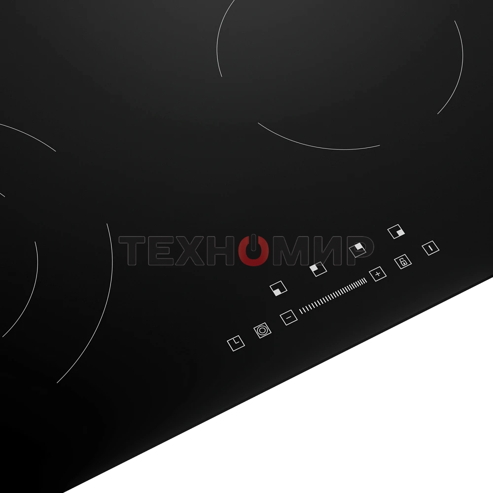 Варочная поверхность Monsher MHE 6013, электрическая, Hi-Light, 9 уровней мощности, бустер, автоматическое отключение, таймер, индикатор остаточного тепла, сенсорное управление, черный