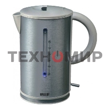 Чайник электрический Mystery MEK-1614 1.7 л, 2200 Вт, серый (корпус: пластик)