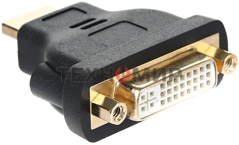 Переходник HDMI/DVI-D 19M/25F VCOM позолоченные контакты, VAD7819