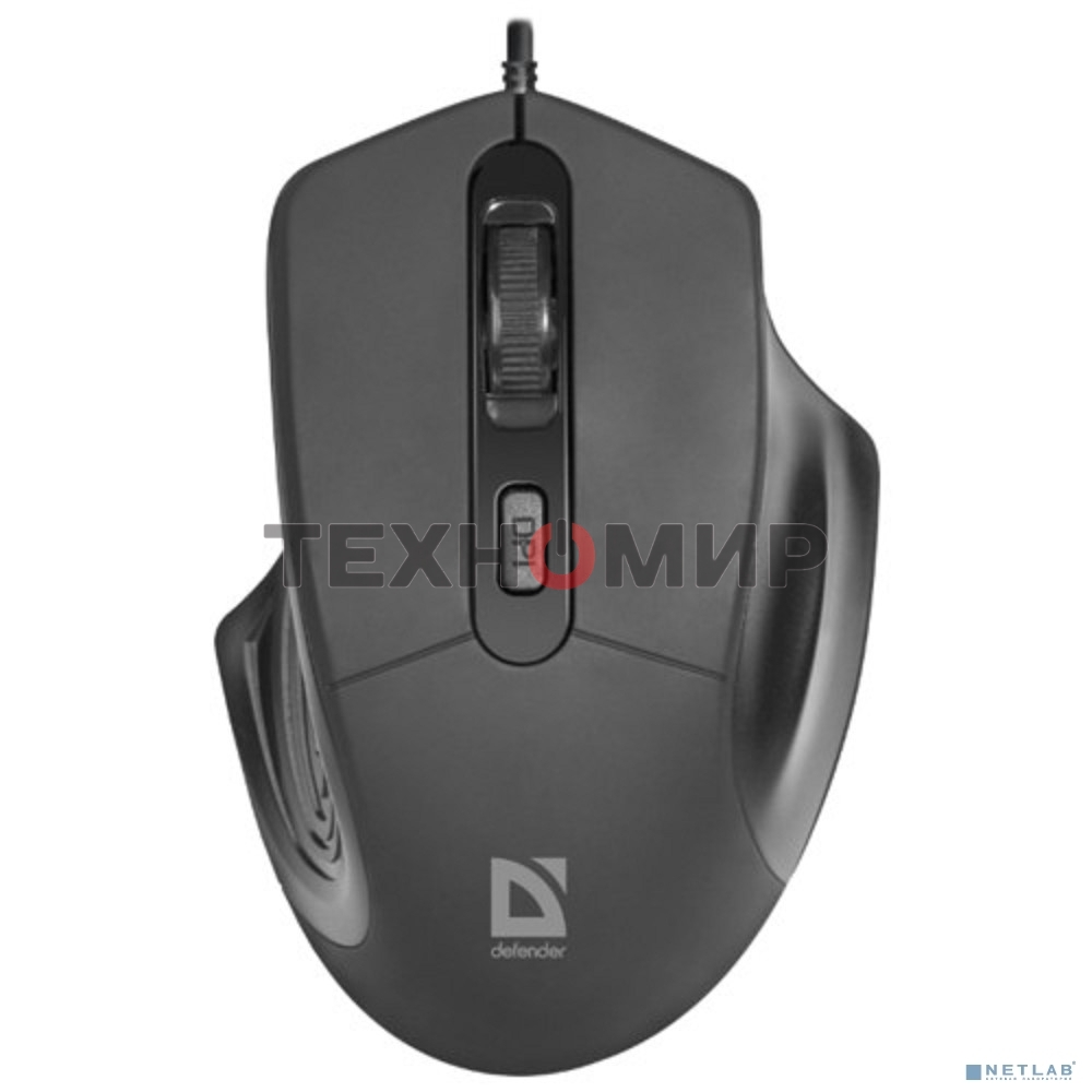 Мышь проводная Defender Datum MB-347 черный, 1600 dpi, USB, кнопки - 4