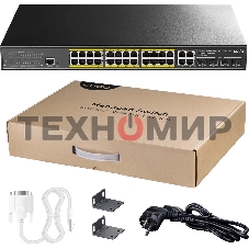 Коммутатор Cudy GS2028PS4-400W 24-Port Layer 2 Managed Gigabit PoE+ Switch with 4 Gigabit Combo Ports, 400W