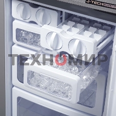 Холодильник Sharp SJ-EX93PSL нержавеющая сталь трехкамерный 345/211 л морозилка снизу Side by Side