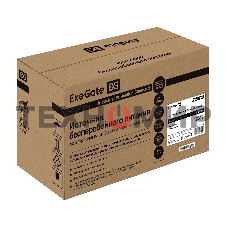 Источник бесперебойного питания ExeGate Power Back BNB-1000.LED.AVR.2SH 1000VA/550W, LED, AVR, 2*Schuko, Black