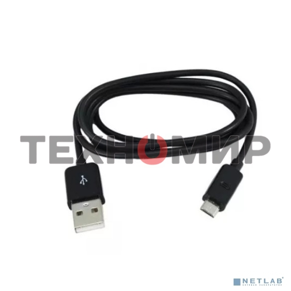 Кабель Rexant USB кабель microUSB длинный штекер 1М черный