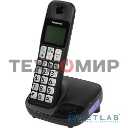 Телефон беспроводной (DECT) Panasonic KX-TGE110RUB черный АОН
