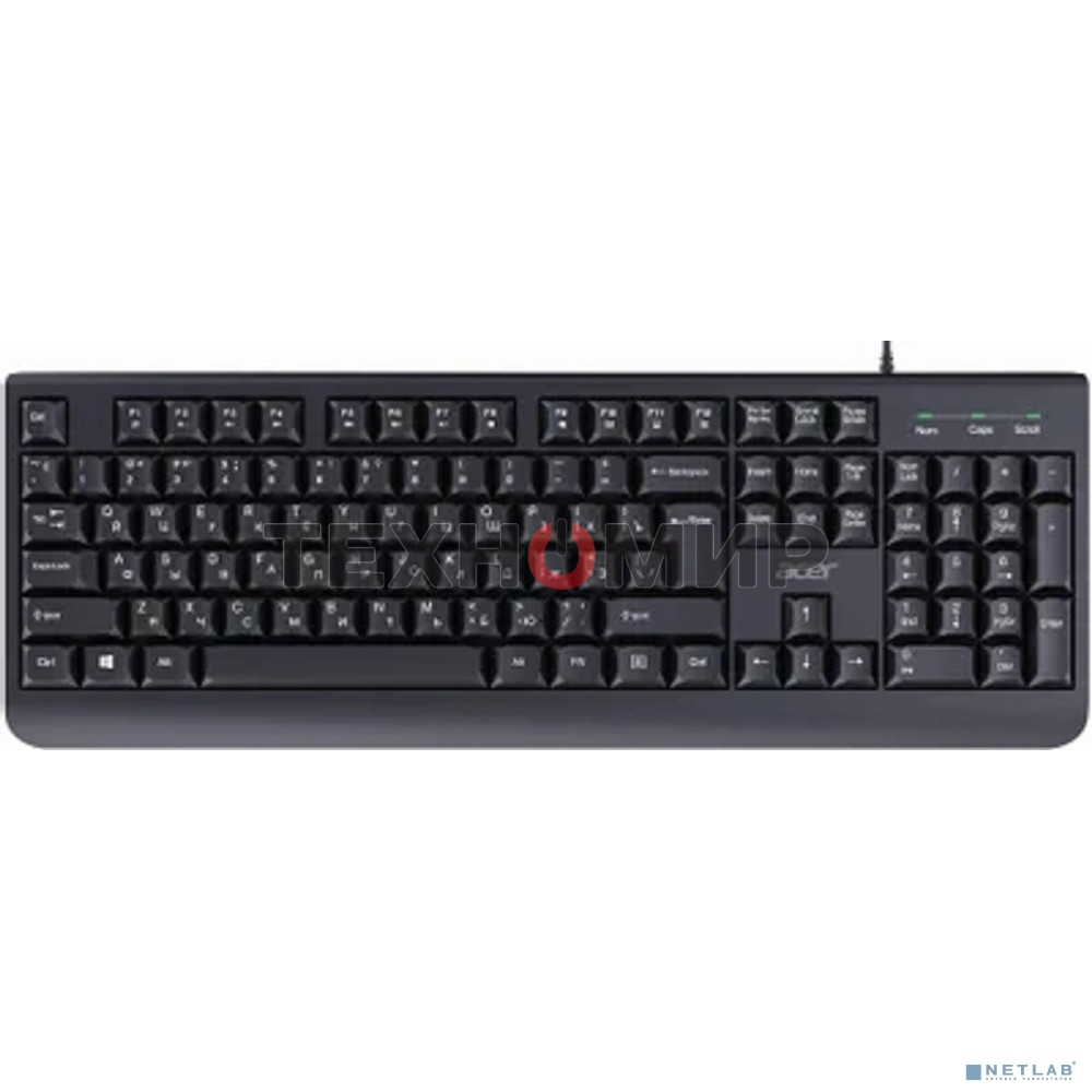 Клавиатура Acer OKW400 проводная, USB Type-A, черный