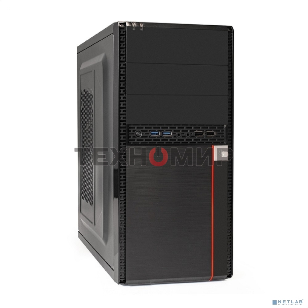 Корпус Exegate EX277435RUS Minitower MA-371X Black, mATX UN400, 120мм 2*USB+2*USB3.0, Audio