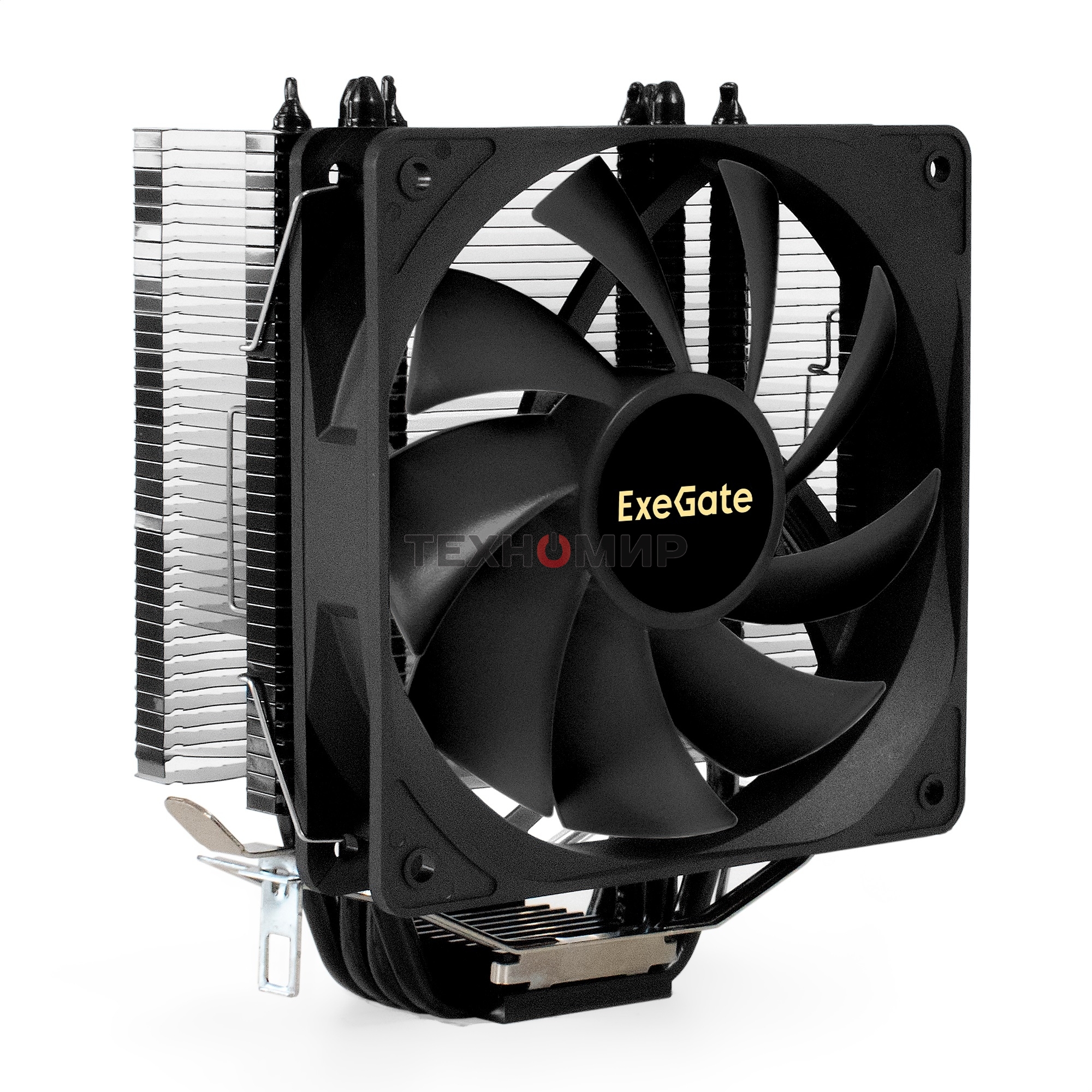 Кулер для процессора ExeGate Dark Magic EE400XL-PWM черный, 120 мм, алюминий/медь, 2400 об/мин, 37 дБ, 4 pin, 140 Вт, 155 мм