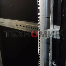 Шкаф серверный напольный 42U (800 1200) дверь перфорированная, задние двойные перфорированные, черный