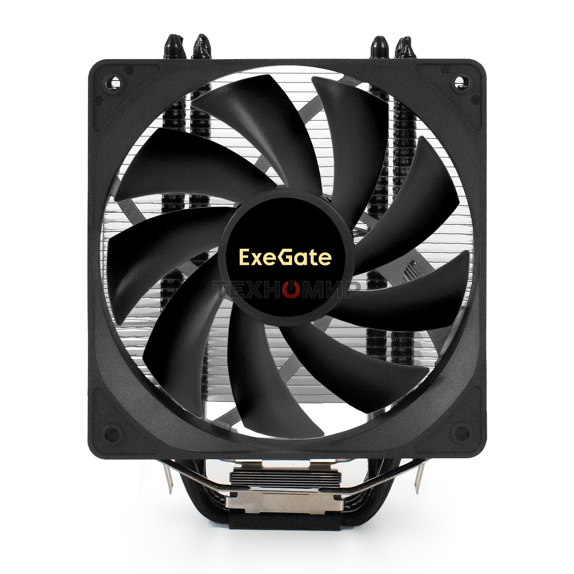 Кулер для процессора ExeGate Dark Magic EE400XL-PWM черный, 120 мм, алюминий/медь, 2400 об/мин, 37 дБ, 4 pin, 140 Вт, 155 мм