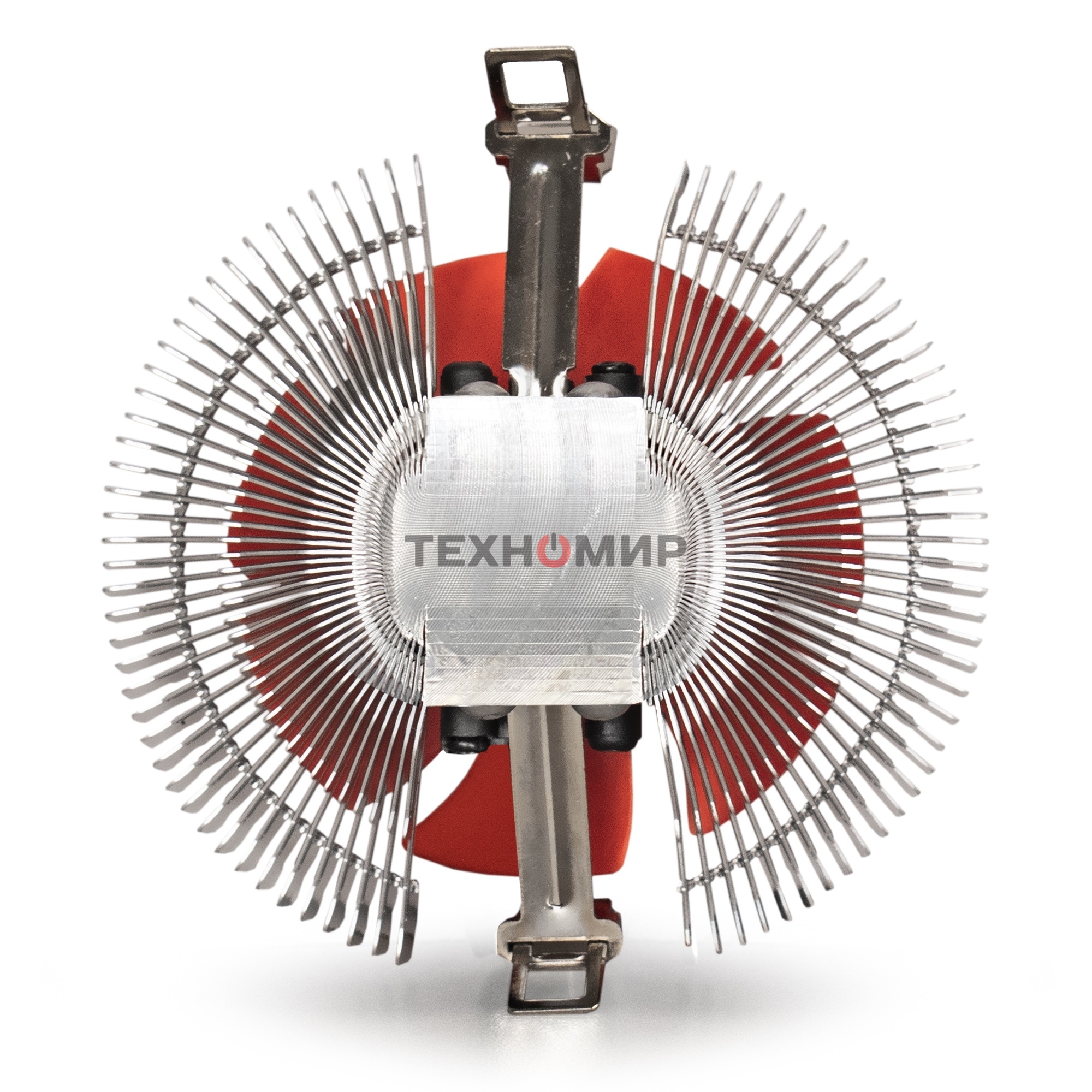Кулер для процессора ExeGate EE80-PWM серебристый/красный, 90 мм, алюминий, 2400 об/мин, 24 дБ, 4 pin, 65 Вт, 50 мм