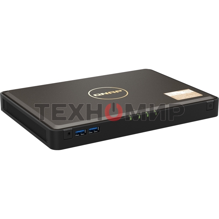 Сетевой RAID накопитель SMB QNAP TbS-464-8G NAS 4-bay M.2 NVMe, Intel Celeron N5105 4-core/4-thread 2.0-2.9 GHz, 8 Gb DDR4, 2 x 2.5 GbE, 2xUSB 3.2 Gen 1 port, 3xUSB 2.0 port, 2xHDMI Output