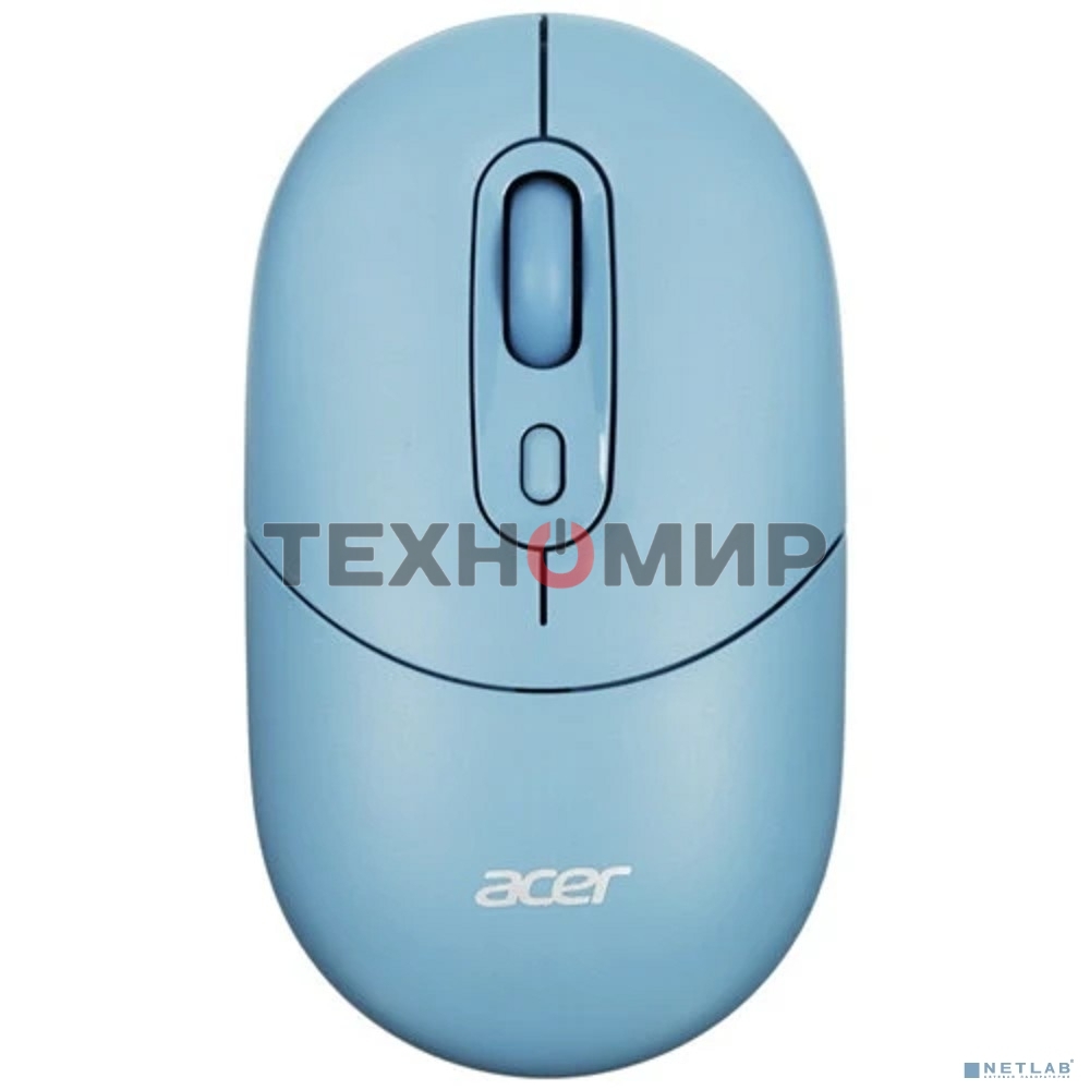 Мышь беспроводная Acer OMR301 синий, 1600 dpi, радиоканал, Bluetooth, USB, кнопки - 4
