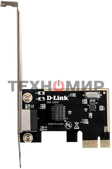 Сетевой адаптер D-Link DFE-530TX/E1A Сетевой PCI Express адаптер с 1 портом 10/100Base-TX (OEM)