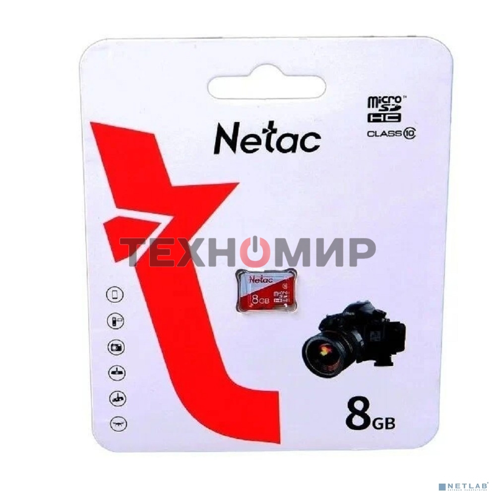 Флеш карта Netac P500 ECO MicroSDHC 8Gb C10 NT02P500ECO-008G-S