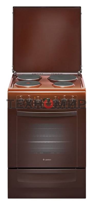 Плита электрическая Gefest 6140-03 0001 коричневый, конфорок 4 электрических, духовка 55 л, 60 см x 85 см x 60 см
