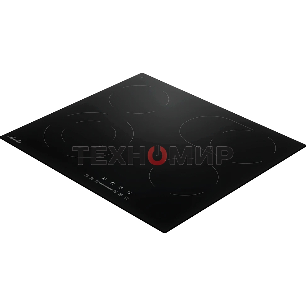 Варочная поверхность Monsher MHE 6013, электрическая, Hi-Light, 9 уровней мощности, бустер, автоматическое отключение, таймер, индикатор остаточного тепла, сенсорное управление, черный