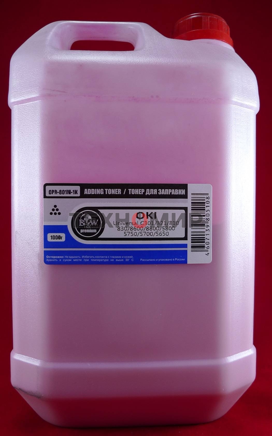 Тонер OKI Universal C301/321/610/810/830/910/930/3100/3200/3300/3400/3450/3530/3600/8600/8650/8800/5100/5200/5300/5400/5510/5850/5800/5750/5700/5650/5950/MC860, Ricoh SP c720 Cyan (кан., 1кг) B&W Magenta (Tomoegawa) - фас.России