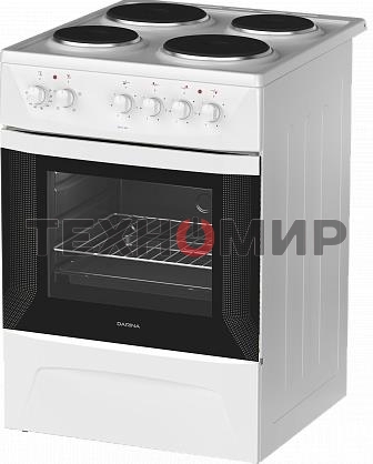 Плита электрическая Darina 1D EM 141 404 W белый/черный, конфорок 4 шт, духовка 50 л, 60 см x 85 см x 60 см
