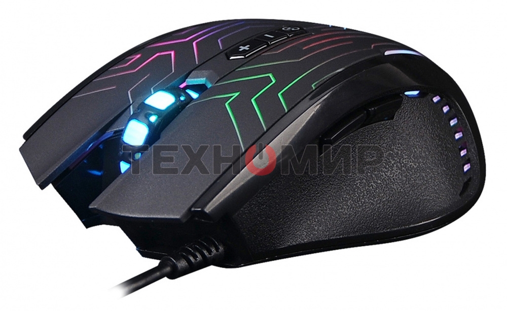 Мышь проводная A4Tech X87 черный, 2400 dpi, USB, кнопки - 8