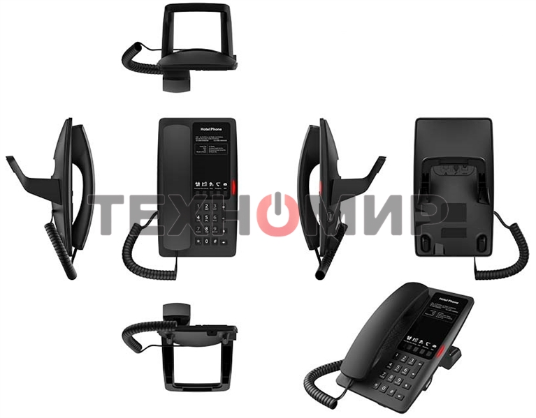 Гостиничный IP-телефон Fanvil H4W WIFI Hotel Phone 2 SIP Lines 1 USB Port for phone charging 5 Soft keys prograммable service hotline 2.4GHz&5GHz,Wi-Fi 6 PoE HD Voice PSU