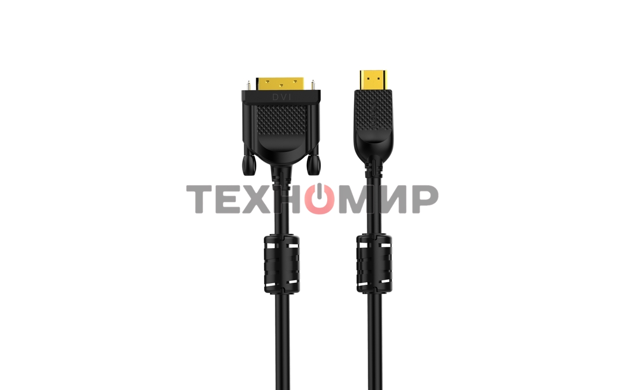 Кабель HDMI AM/DVI(24+1)M, 5м, CU, 1080P@60Hz, 2F, VCOM CG484GD-5M