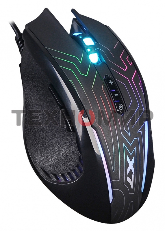 Мышь проводная A4Tech X87 черный, 2400 dpi, USB, кнопки - 8