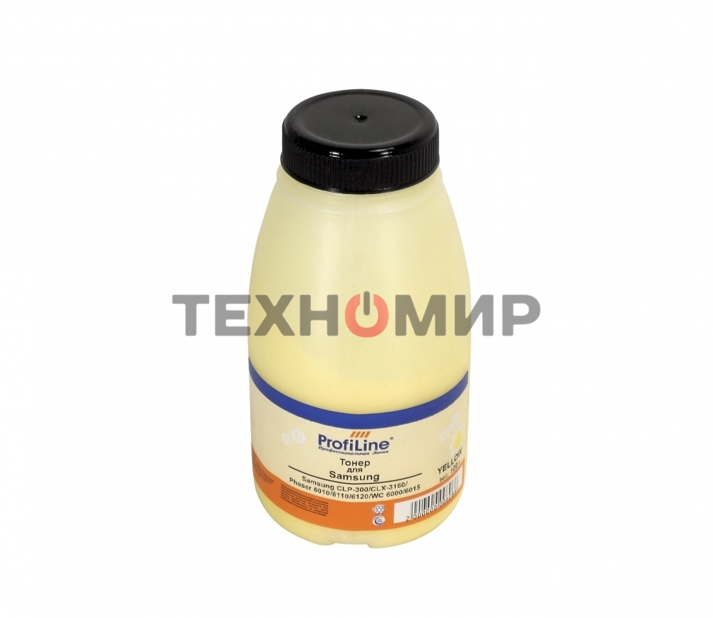 Тонер ProfiLine для принтеров Samsung CLP-300/CLX-3160/Phaser 6010/6110/6120/WC 6000/6015 yellow 100гр Фасовка РФ