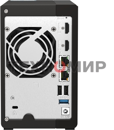 SMB QNAP TS-253E-8G NAS, 2-tray w/o HDD. 2xHDMI-port. 4-core Celeron J6412 2-2.6 GHz, 8Gb DDR, 2x2.5Gb LAN, 2 x M.2 2280 PCIe Gen 3 x2, 2x USB 3.2 Gen 2 (10Gbps) Port, 2x USB 2.0 port