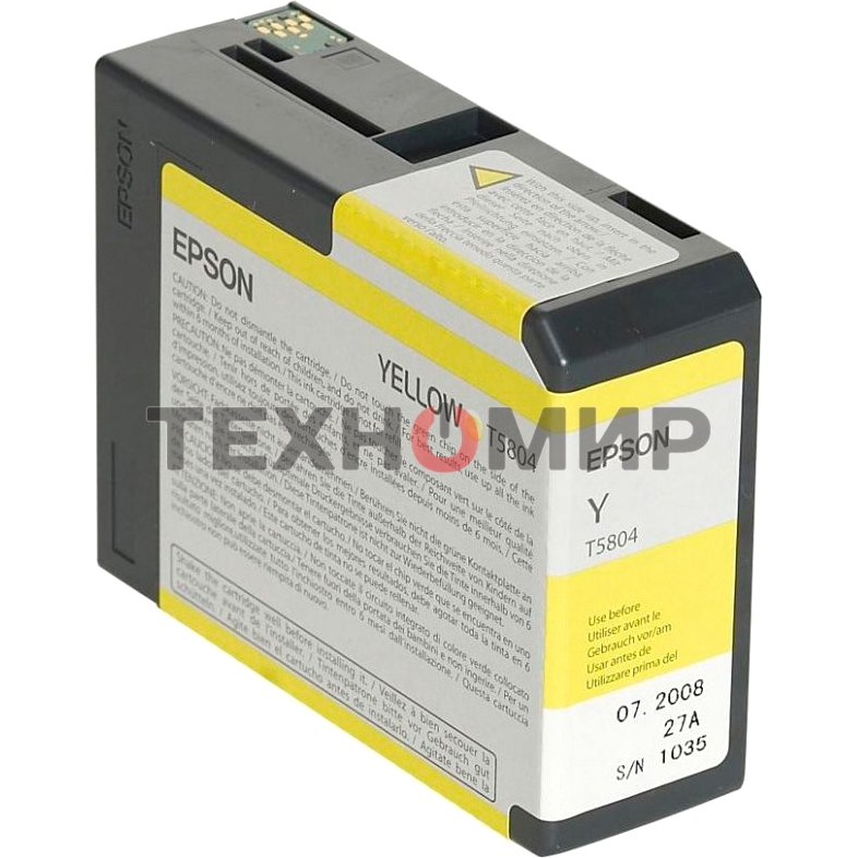 Картридж струйный Epson C13T580400 для Stylus Pro 3800 80 мл желтый