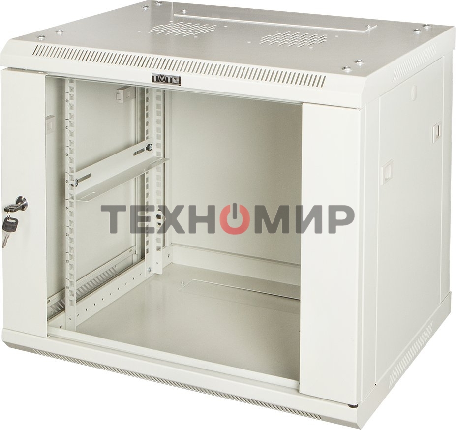 Шкаф настенный серии Pro, 12U 600x450, стеклянная дверь