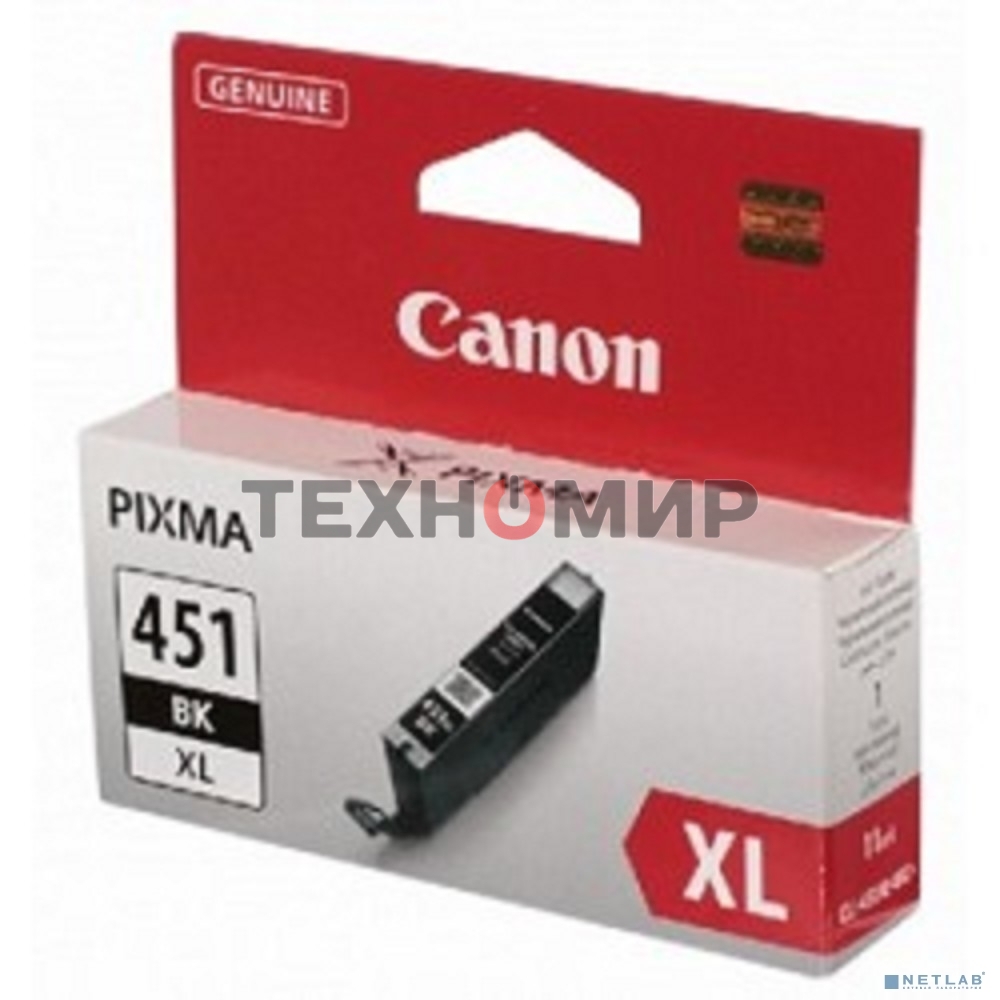 Картридж струйный CLI-451XLBK (6472B001) для Canon PIXMA iP7240, MG5440, 6340, Черный, 4425стр.