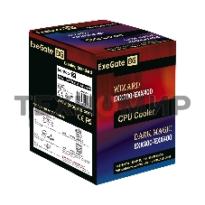Кулер для процессора ExeGate Dark Magic EE400XL-PWM черный, 120 мм, алюминий/медь, 2400 об/мин, 37 дБ, 4 pin, 140 Вт, 155 мм