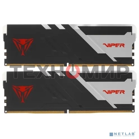 Оперативная память Patriot Viper Venom, DDR5, 64GB (2x32GB), 5200MHz, CL40, DIMM, с радиаторами, RGB, черный