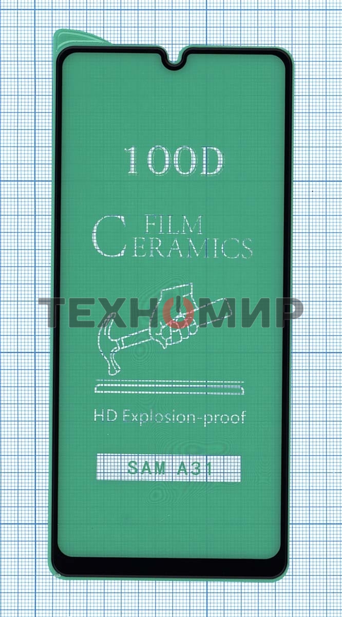Керамическая пленка (стекло) для Samsung A31 черный